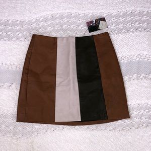 Molly Green Leather Skirt